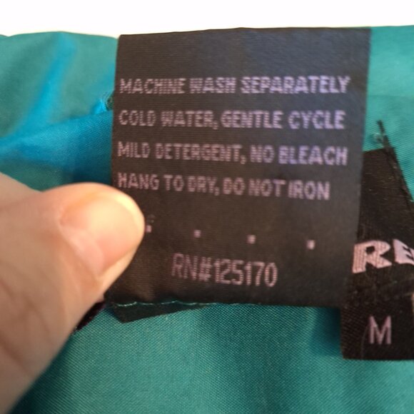 I5 Apparel Men's Size M Lightweight Windbreaker Rain Jacket Teal Black Full Zip - Picture 9 of 12